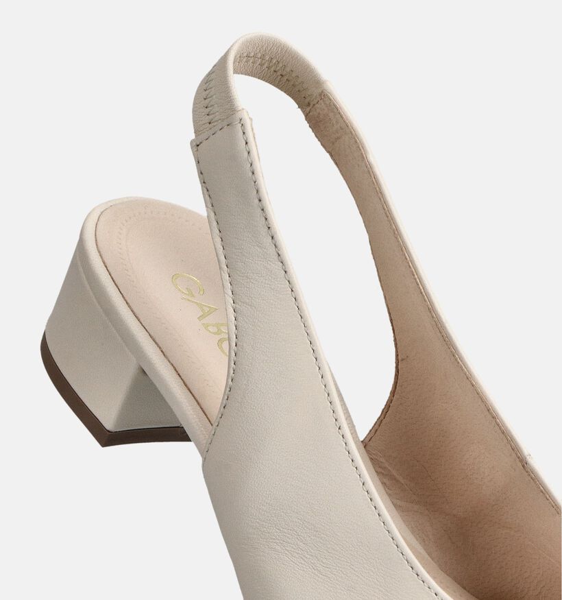 Gabor Escarpins slingback en Ecru pour femmes (371106)