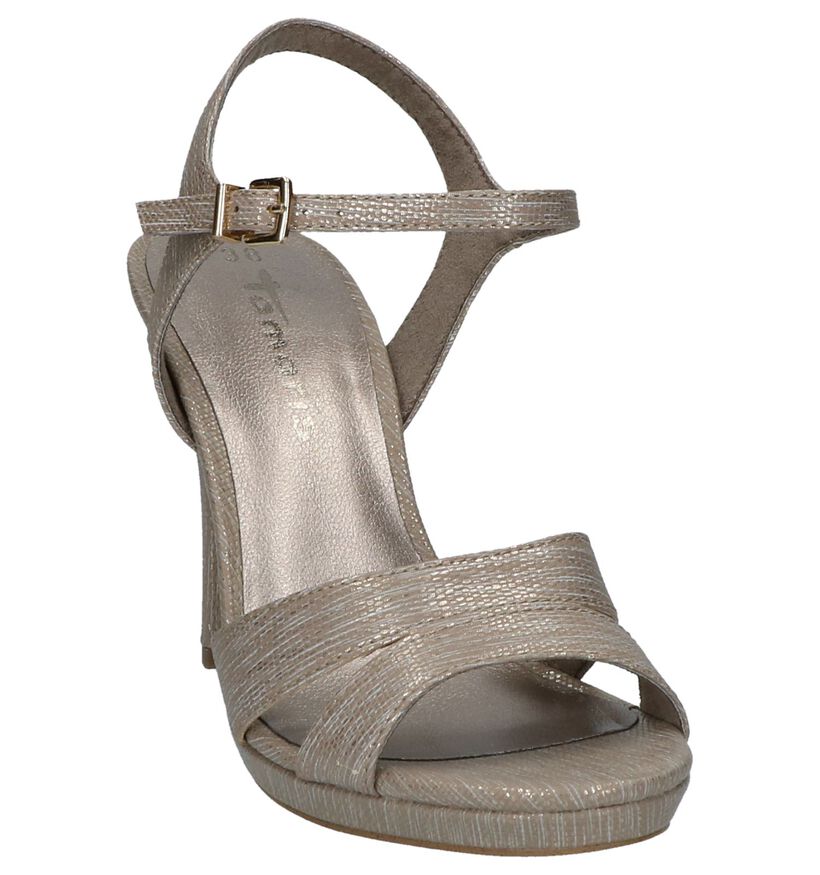 Taupe Sandalen High Heels Tamaris in kunstleer (214409)