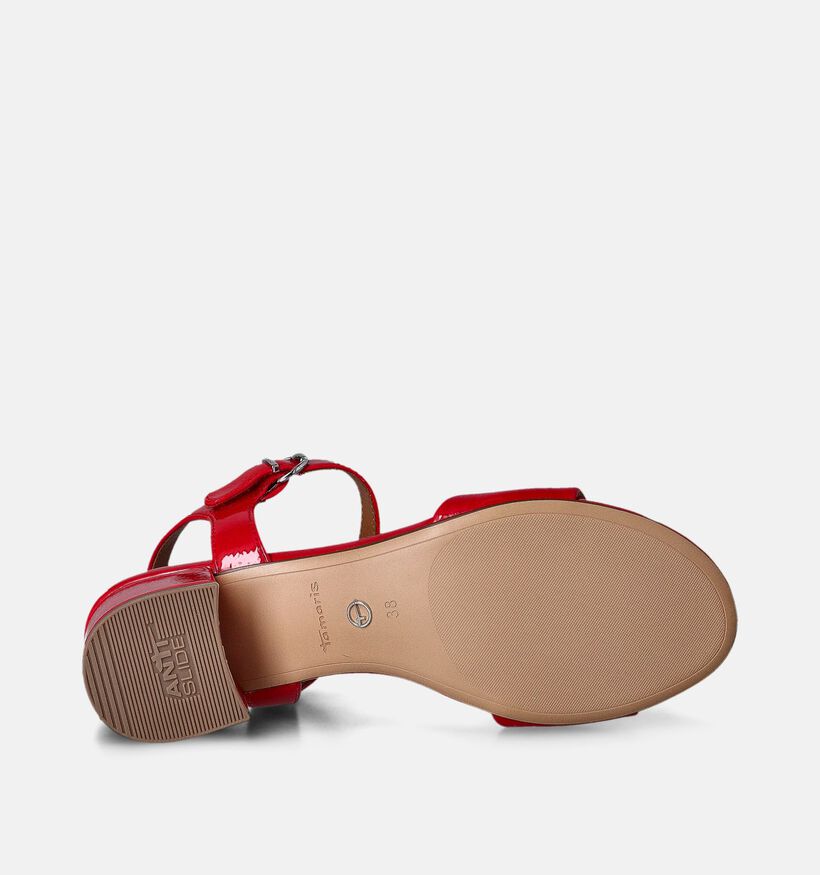 Tamaris Rode Sandalen met blokhak voor dames (354377)