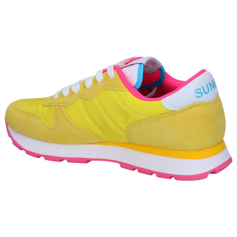 Sun 68 Ally Solid Nylon Fuchsia Sneakers in nubuck (304668)