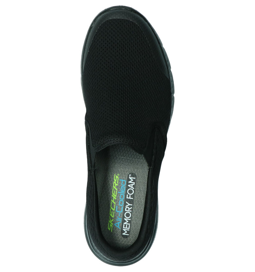 Skechers Flex Advantage Zwarte Slip-on Sneakers in stof (254281)