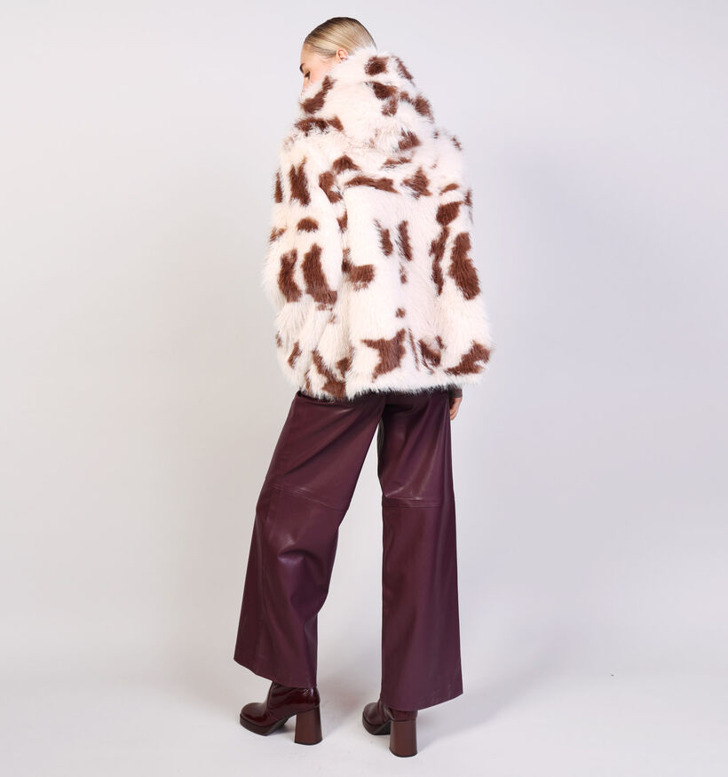 Adoré Cowboy Katarine Manteau en Blanc/Marron pour femmes (369246)