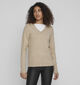 Vila Ril Beige Trui met v-hals voor dames (345345)