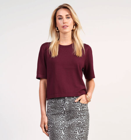 Vero Moda T-shirts Blauw/Bordeaux