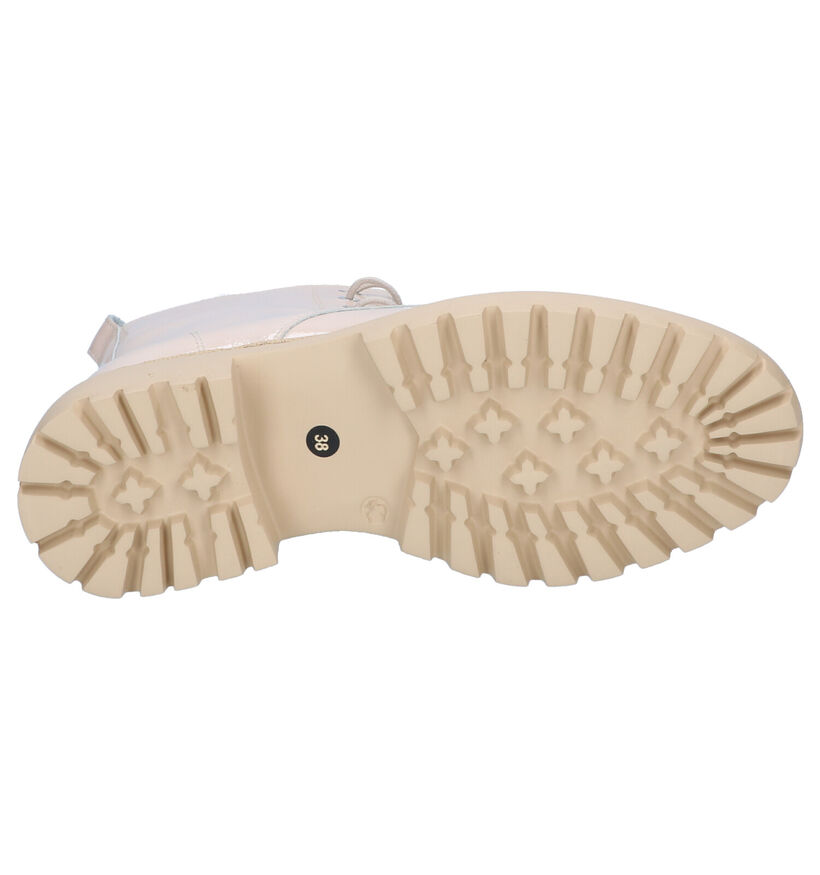 KMB Boots à lacets en Beige clair en cuir (298927)