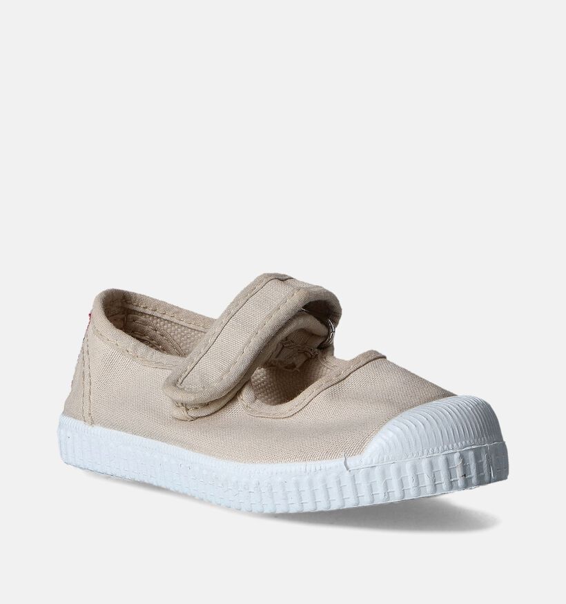 Cienta Beige Ballerina's met velcro voor meisjes (355430)