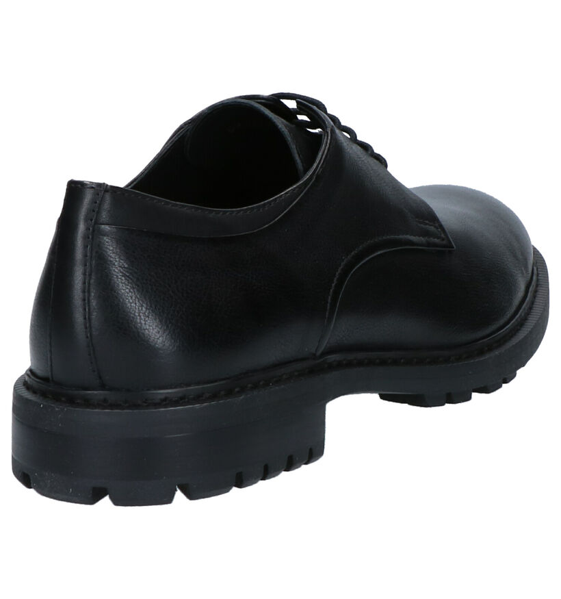 Geox Brenson Zwarte Veterschoenen in leer (264080)