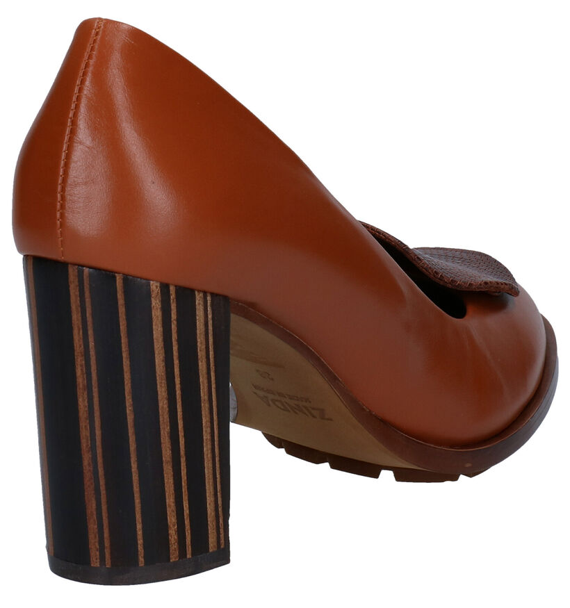 Zinda Escarpins classique en Cognac en cuir (272906)