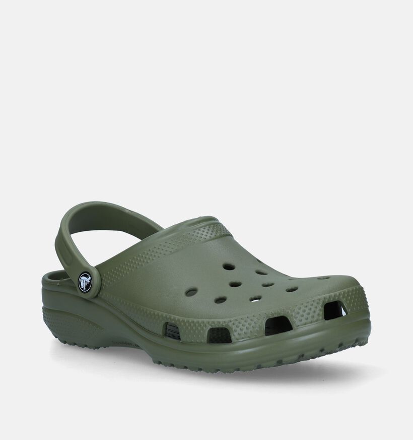 Crocs Classic Claquettes de piscine en Vert Kaki pour hommes (340089)