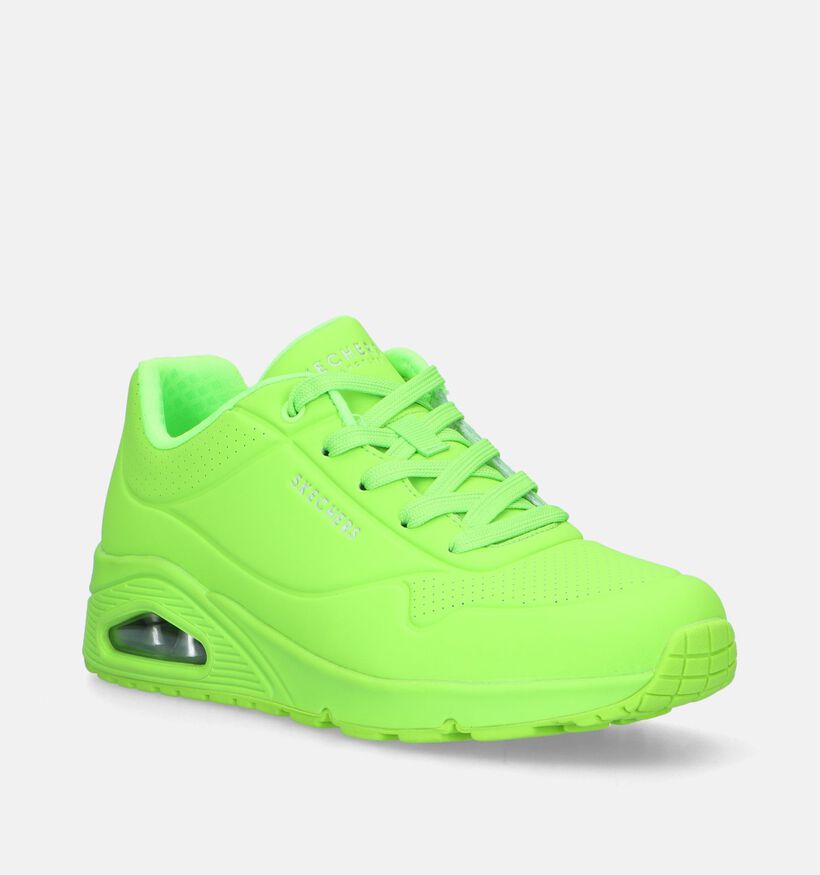 Skechers Uno Night Shades Groene Sneakers voor dames (342447)