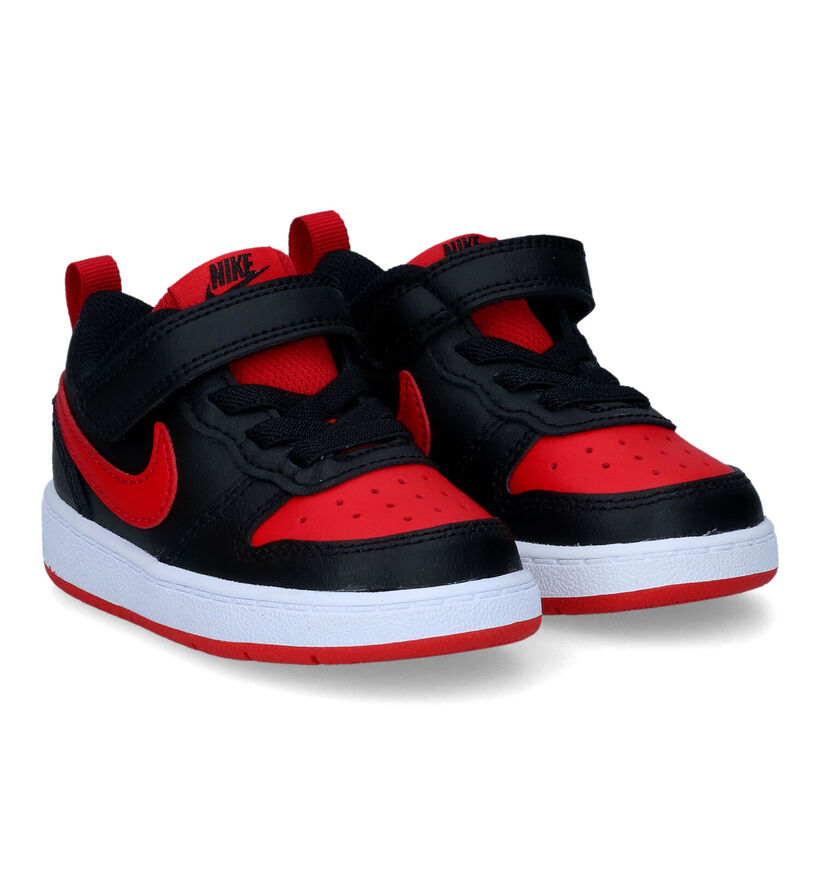 Nike Court Borough Baskets en Noir pour garçons (319350) - pour semelles orthopédiques