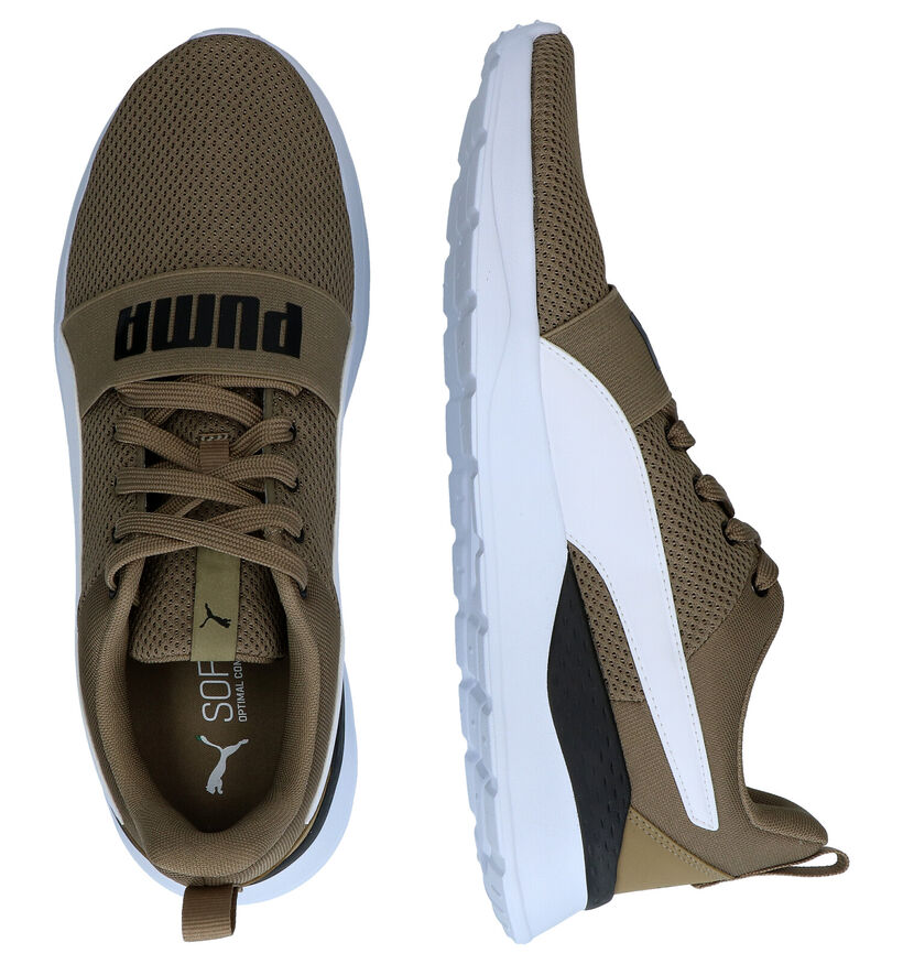 Puma Anzarun en Vert Kaki en textile (293496)