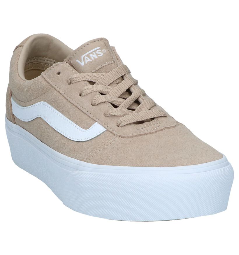 Vans Ward Platform Zwarte Skate sneakers voor dames (328043)