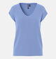 Pieces Billo Lurex T-shirt en Bleu pour femmes (367041)