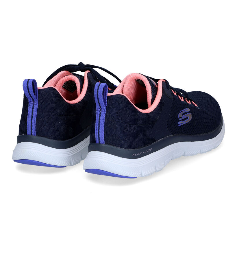 Skechers Flex Appeal 4.0 Elegant Way Baskets en Bleu en textile (305501)