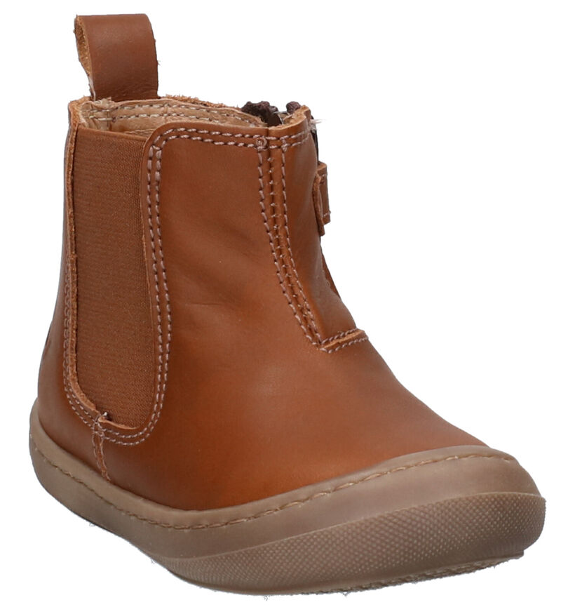 Lunella Cognac Hoge Schoenen in leer (253916)