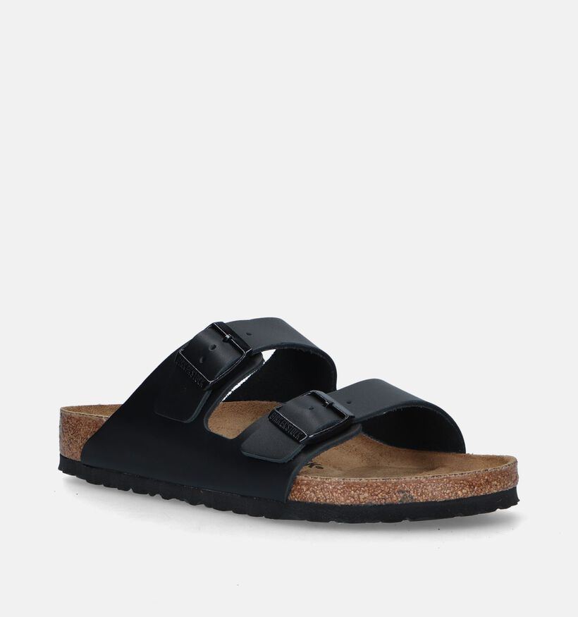 Birkenstock Arizona Natural Leather Kaki Slippers voor heren (351078)