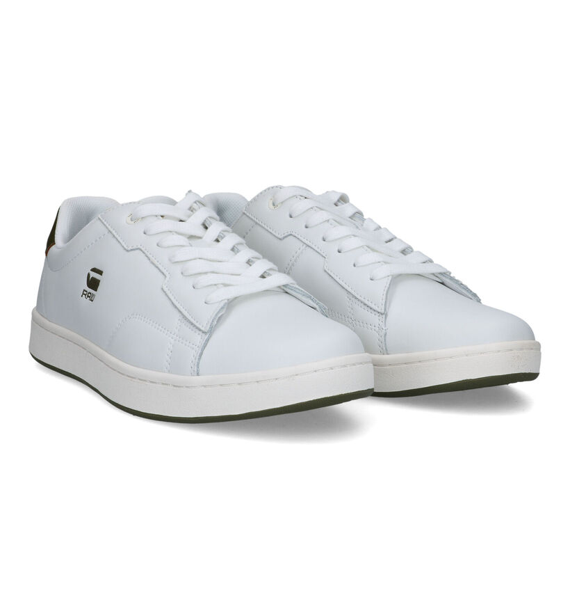 G-Star Cadet Pop Witte Veterschoenen voor heren (320074) - geschikt voor steunzolen