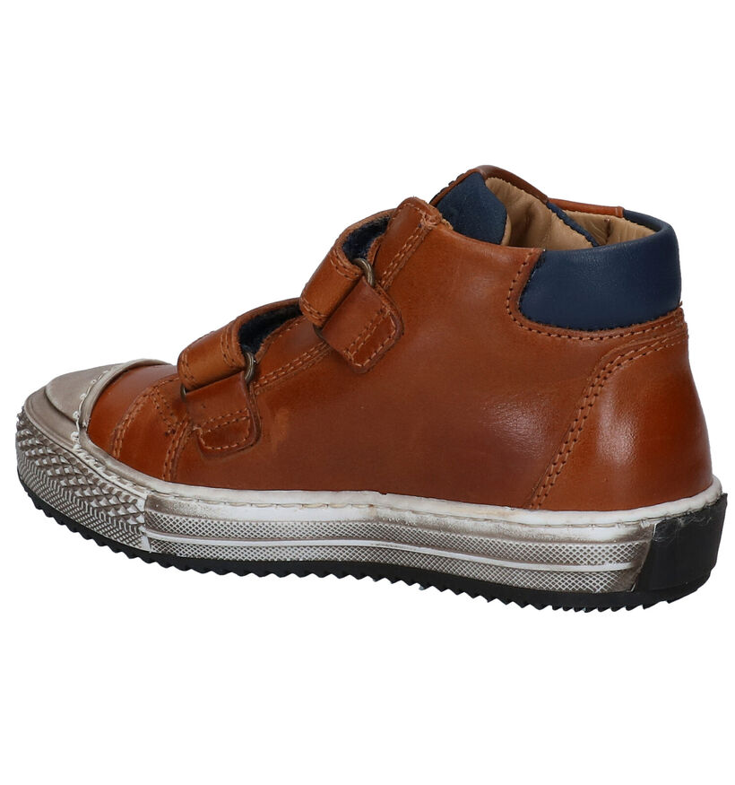 STONES and BONES Nobis Chaussures à velcro en Cognac en cuir (295152)