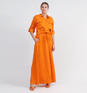 Vero Moda Fabiana Jupe longue en Orange pour femmes (327231)