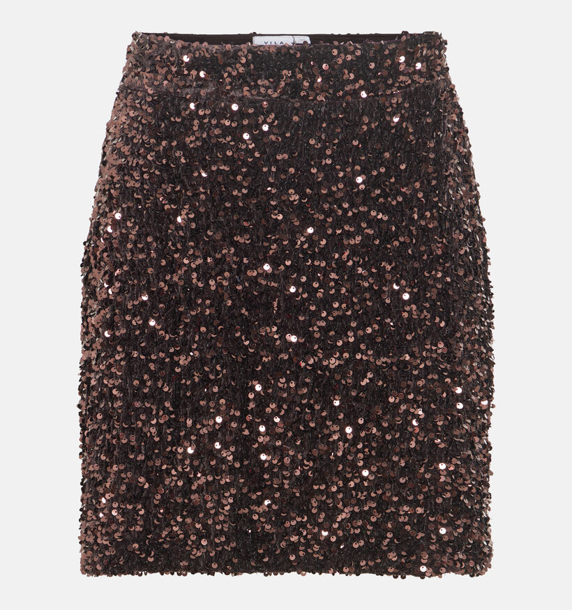 Vila Faith Sequins Donkerbruine Korte Rok voor dames (382033)