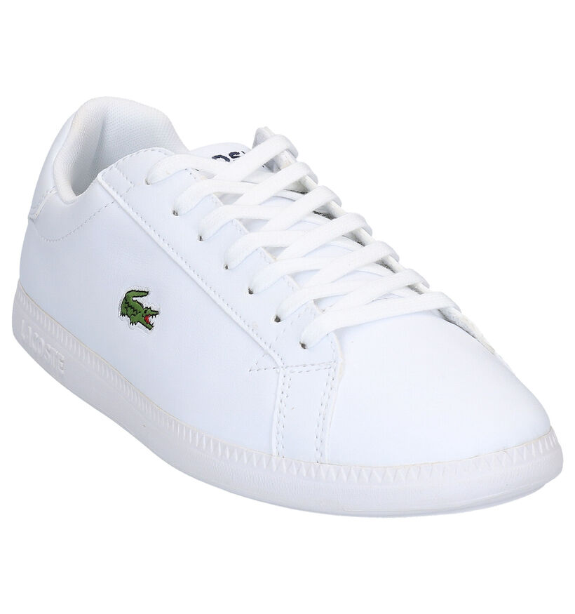 Lacoste Graduate Witte Sneakers in leer (266946)