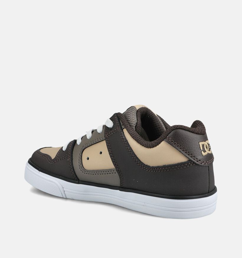 DC Shoes Pure Elastic Baskets basses en Brun pour filles, gar&ccedil;ons (376205)