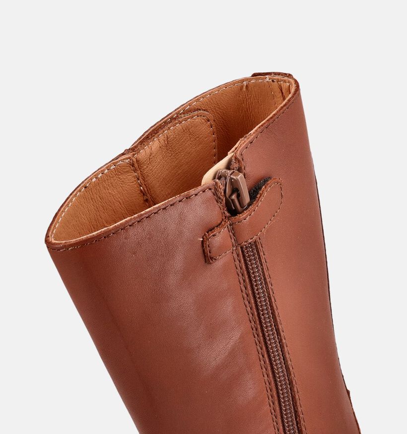 FR by Romagnoli Cognac Boots met Rits voor meisjes (379102) - geschikt voor steunzolen