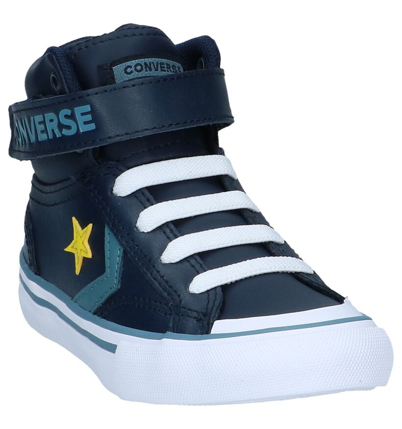 Converse Pro Blaze Strap HI Baskets en Noir pour garçons (293598) - pour semelles orthopédiques