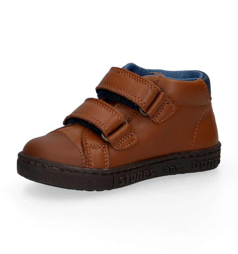 STONES and BONES Meno Bottines en Cognac pour garçons (295171) - pour semelles orthopédiques