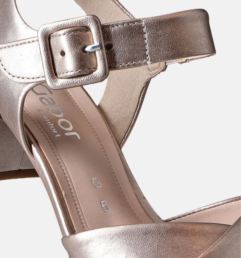 Gabor Gouden Sandalen met Blokhak voor dames (355026)
