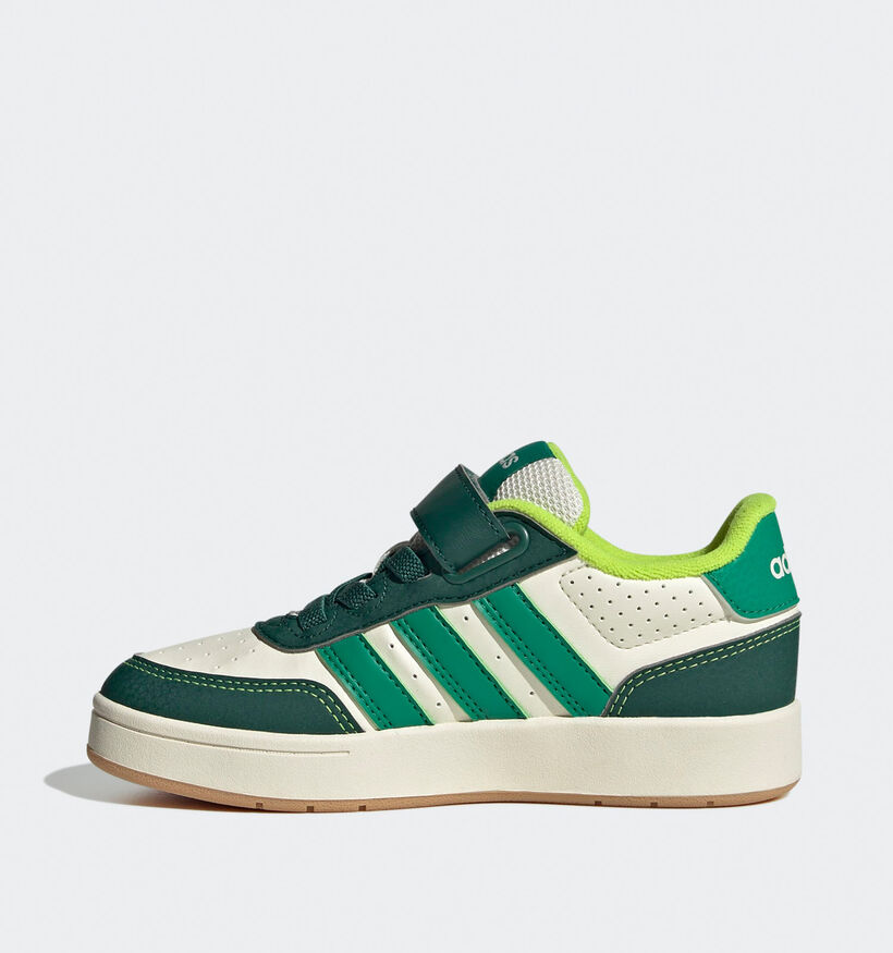 adidas Breakbase Wit/Groene Sneakers voor meisjes, jongens (359622) - geschikt voor steunzolen