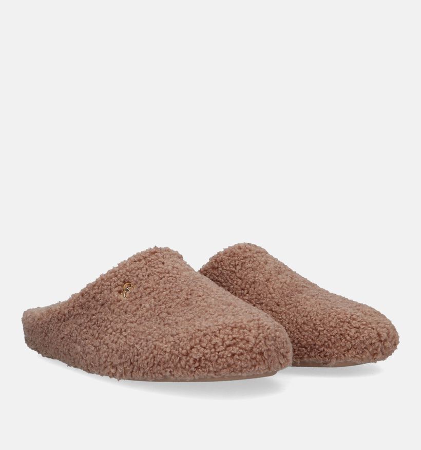 Scapa Pantoufles Teddy en Écru pour femmes (332652)
