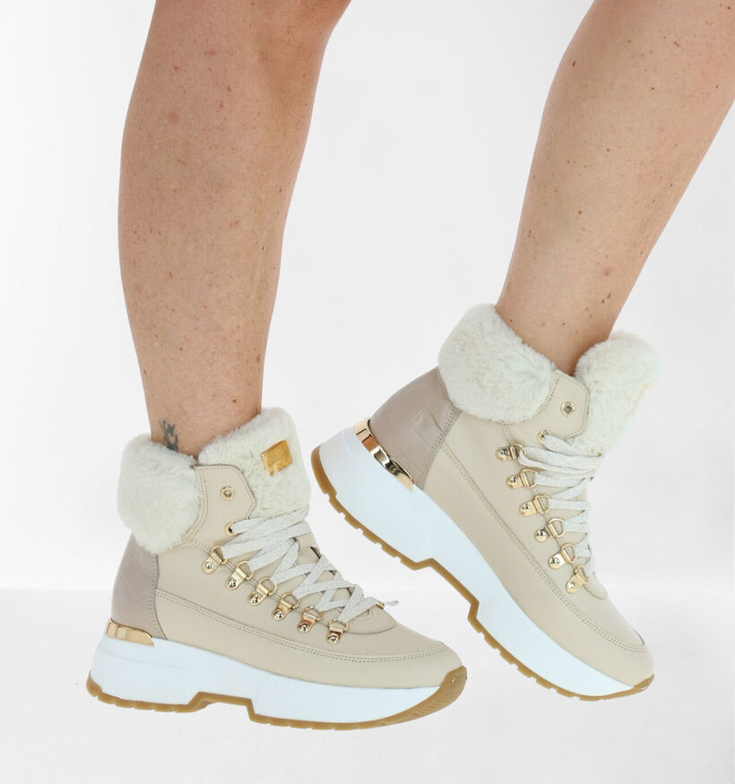 Scapa Baskets montantes en Écru pour femmes (317182) - pour semelles orthopédiques