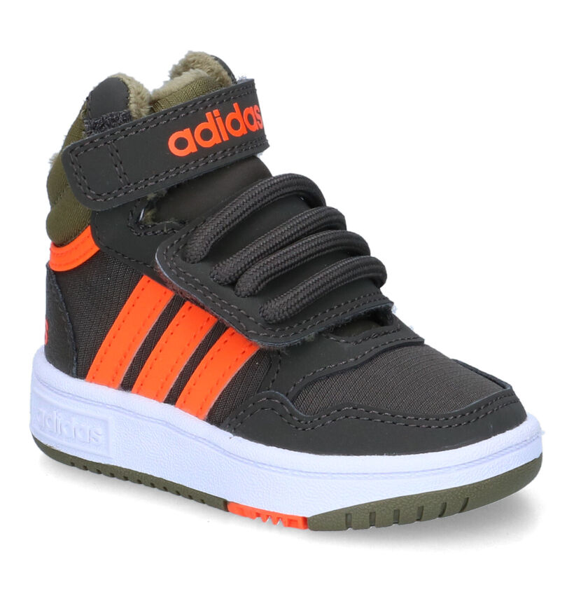 adidas Hoops Mid 3.0 Kaki Sneakers voor jongens (314982) - geschikt voor steunzolen