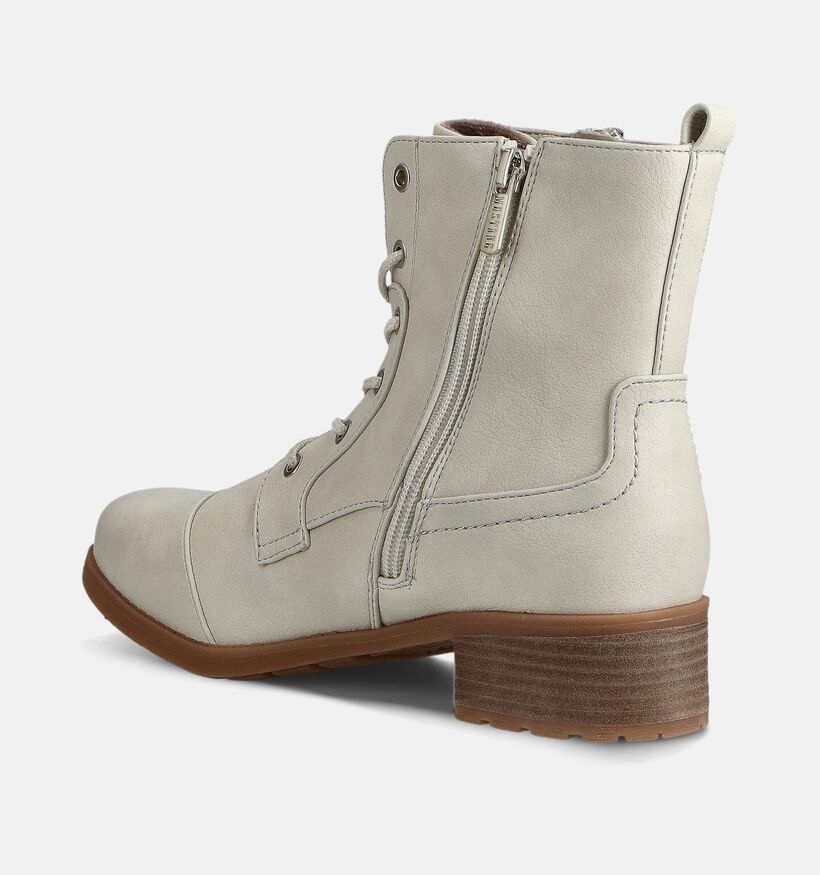 Mustang Boots à lacets en Écru pour femmes (363701)