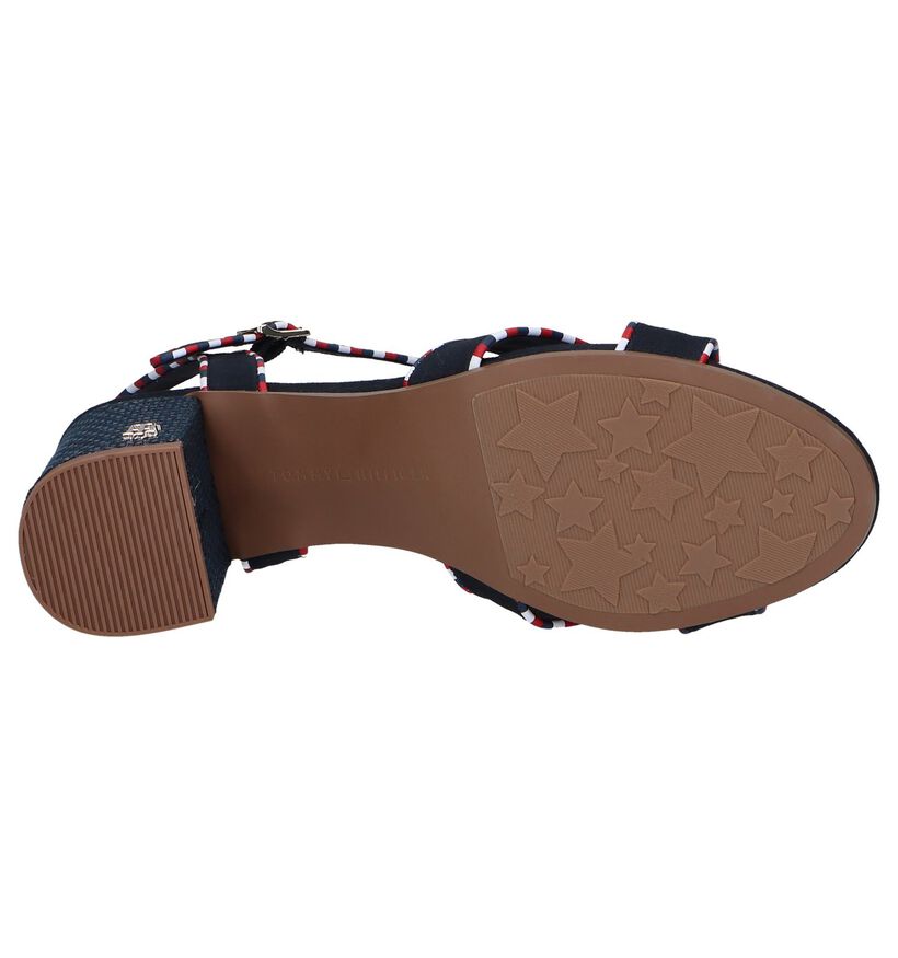 Donkerblauwe Sandalen Tommy Hilfiger Corporate in stof (252687)