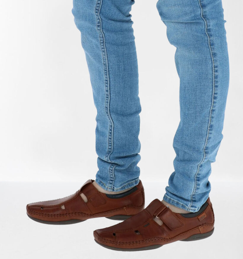 Pikolinos Puerto Rico Cognac Velcroschoenen in leer (289155)