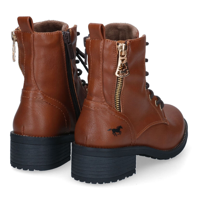 Mustang Cognac Bottines in kunstleer (313985)
