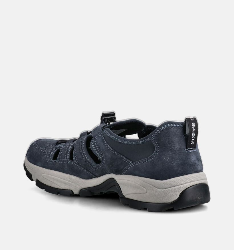 Pius Gabor Sandales en Bleu fonc&eacute; pour hommes (370319) - pour semelles orthop&eacute;diques