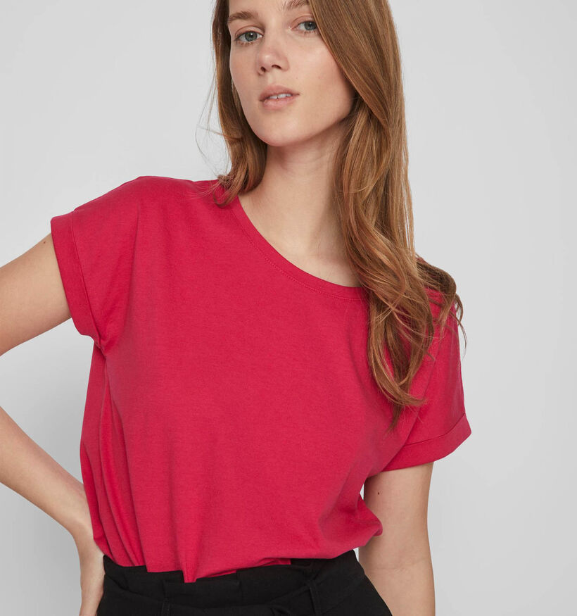 Vila Dreamers New Pure T-shirt en Rouge pour femmes (328833)