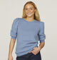 SISTERS POINT N.Peva Pull avec manches bouffantes en Bleu pour femmes (349332)