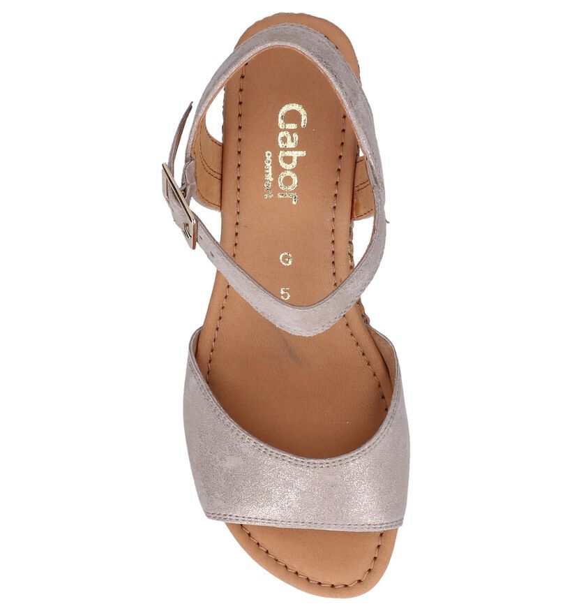 Taupe Sandalen Gabor Comfort in daim (245556)