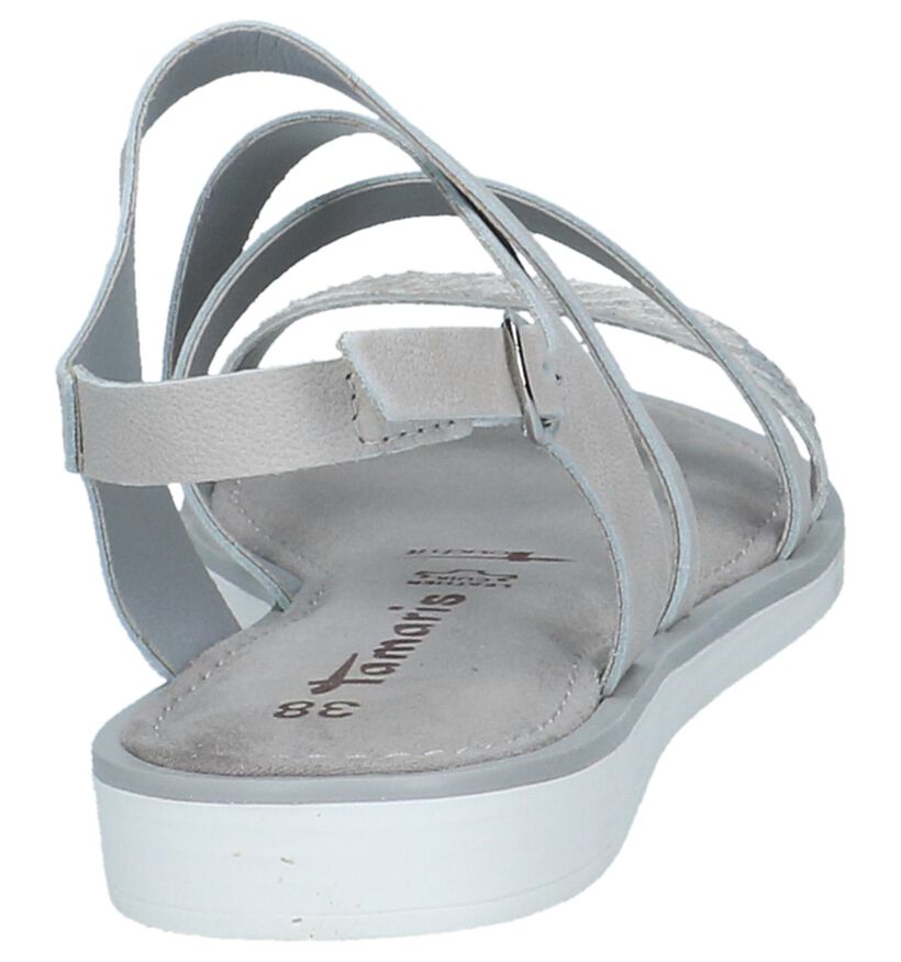 Tamaris Licht Grijze Sandalen in leer (214324)