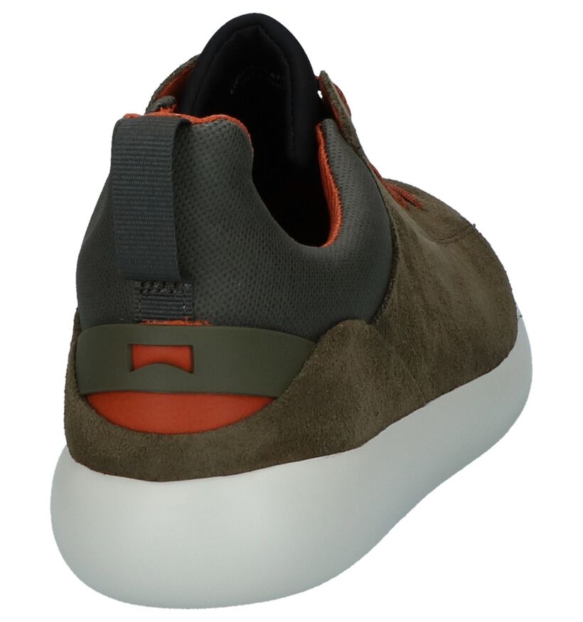 Camper Chaussures basses en Vert kaki en daim (226153)