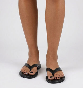 Tamaris Slippers Zwart/Bruin