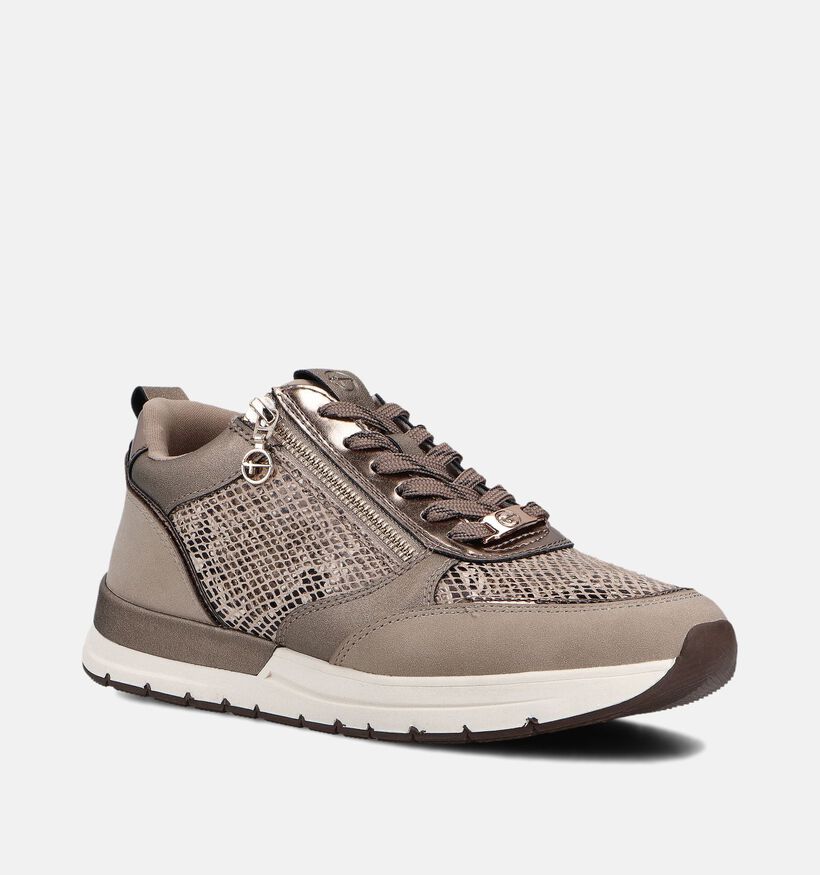 Tamaris Chaussures à lacets en Taupe pour femmes (360654) - pour semelles orthopédiques