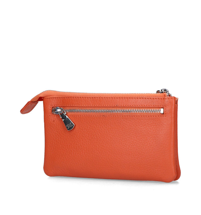 Crinkles Porte-monnaie zippé en Orange pour femmes (321299)