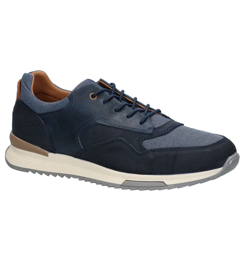 Bullboxer Blauwe Veterschoenen in lak (272192)