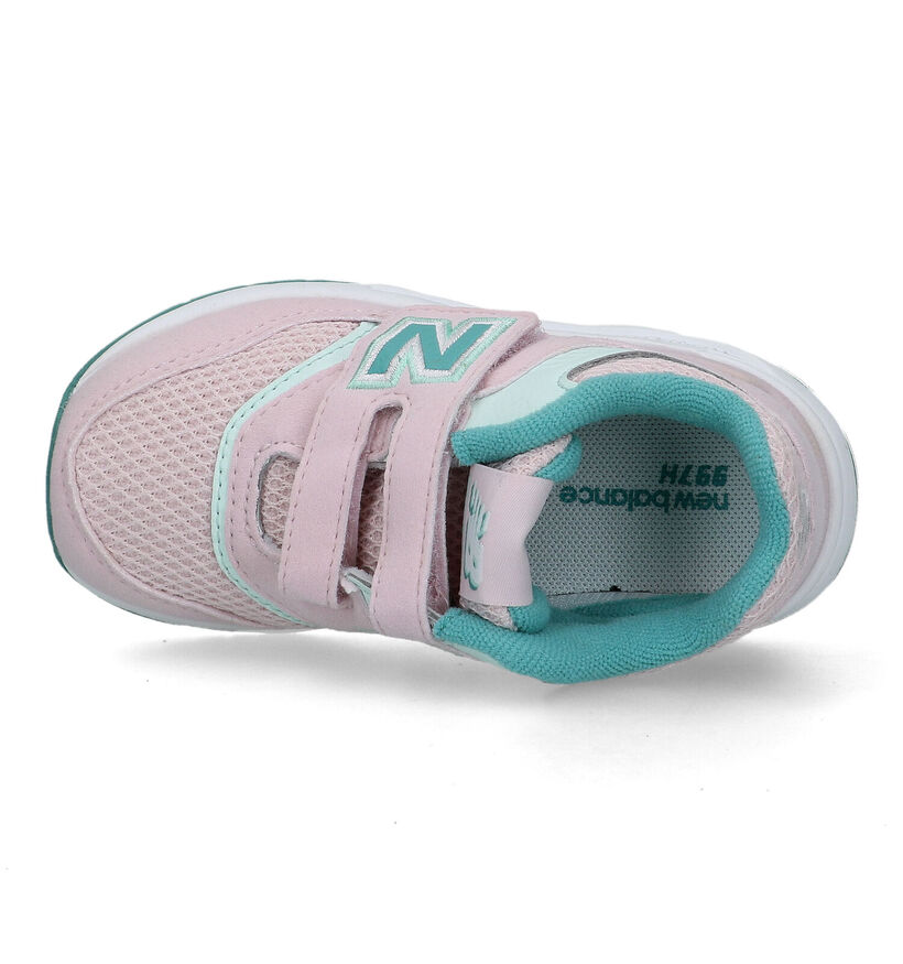 New Balance 997 Baskets en Rose pour filles (319337) - pour semelles orthopédiques